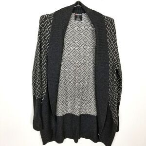 Sherpa Adventure Gear Women Dolga Cardigan Sz‎ M Black Gray Merino Wool Blend